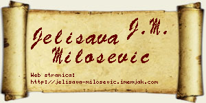 Jelisava Milošević vizit kartica